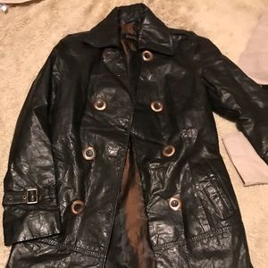 Leather coat